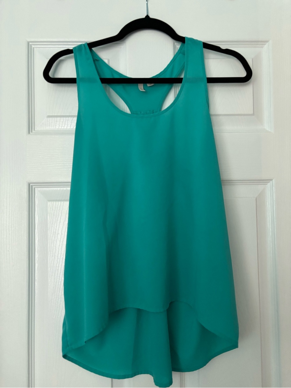 Frenchi Teal Racerback High-Low Tank Top